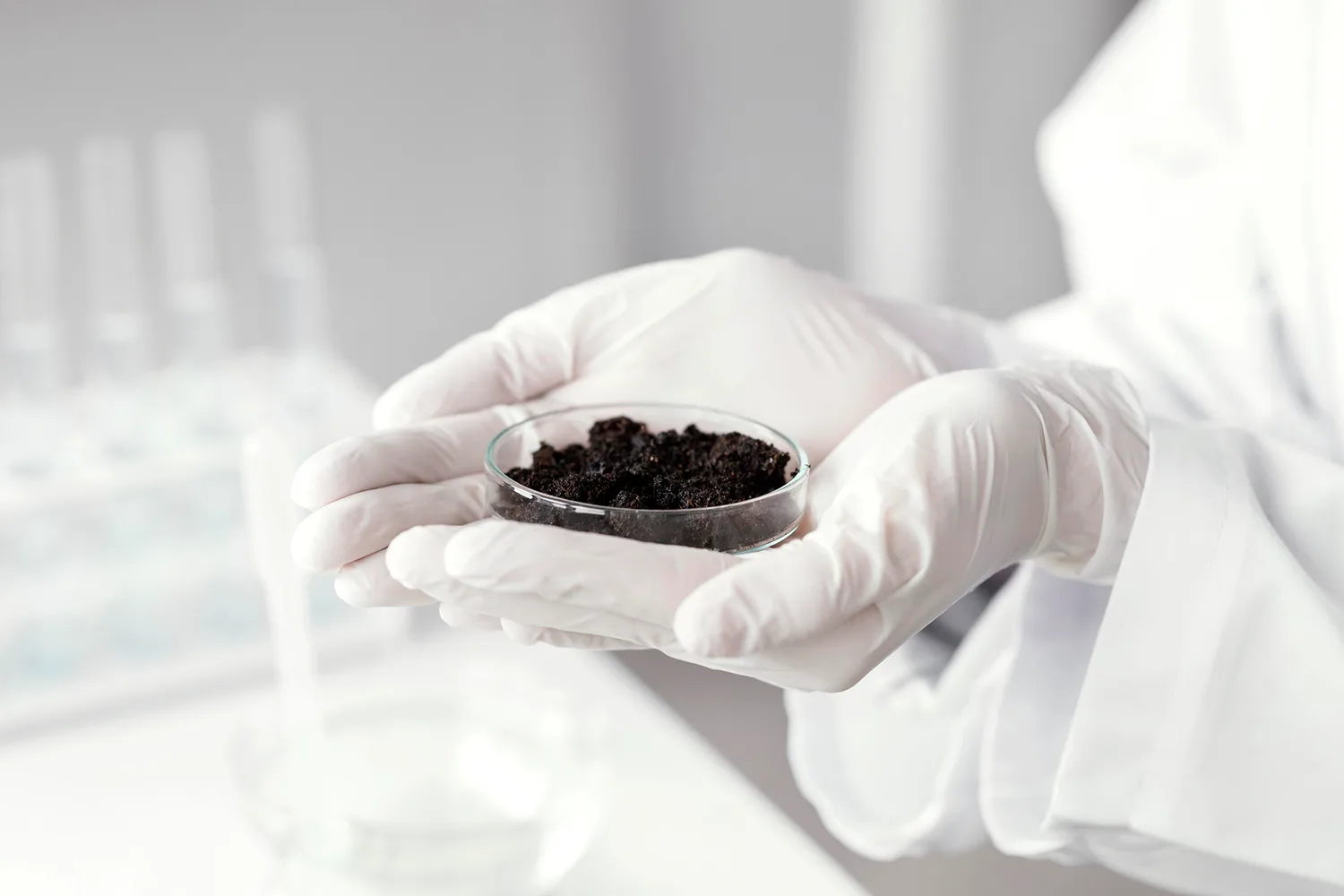 Treatability test on contaminated soil